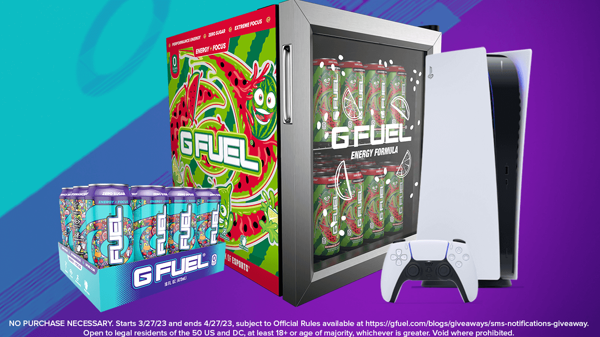 G FUEL SMS Notification Sign Up Giveaway!