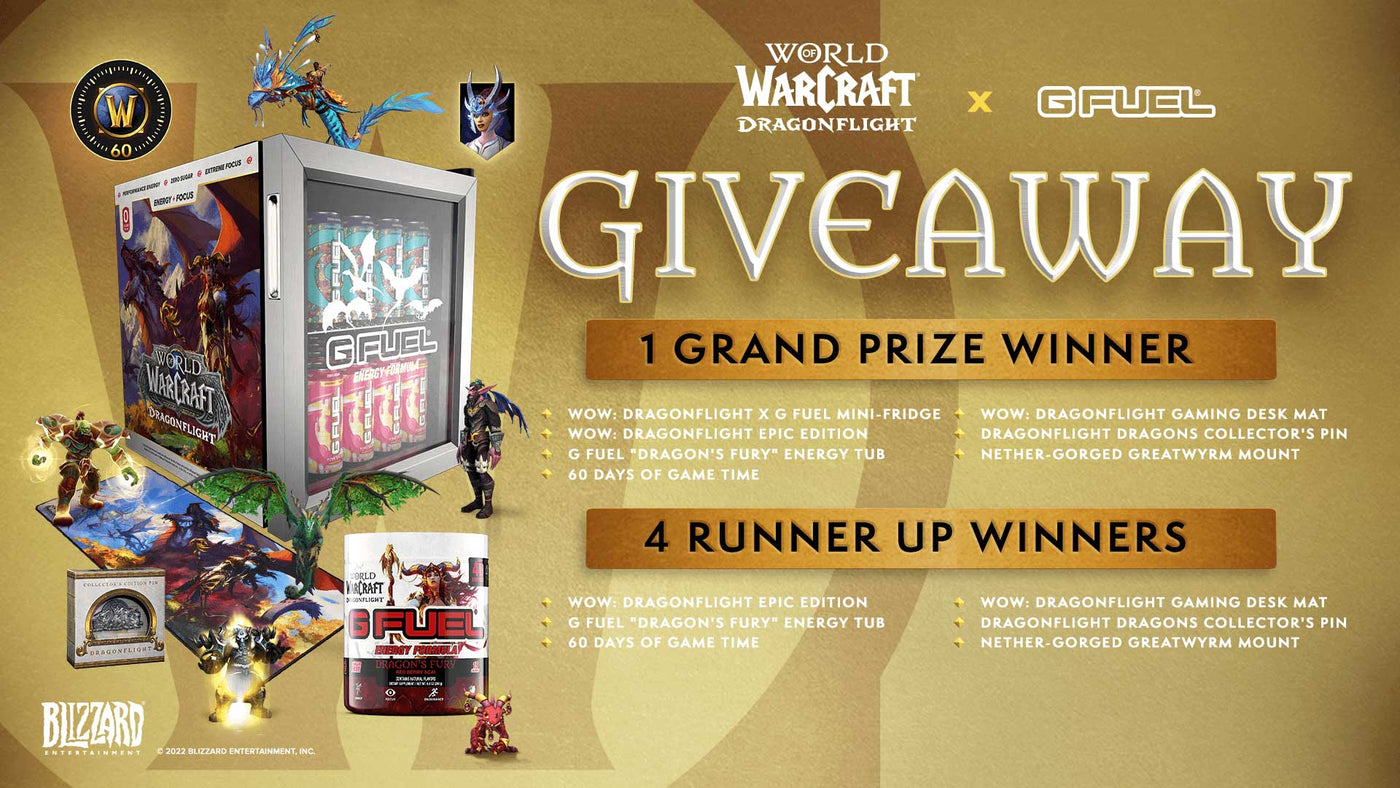 G FUEL x WoW: Dragon Flight Giveaway!