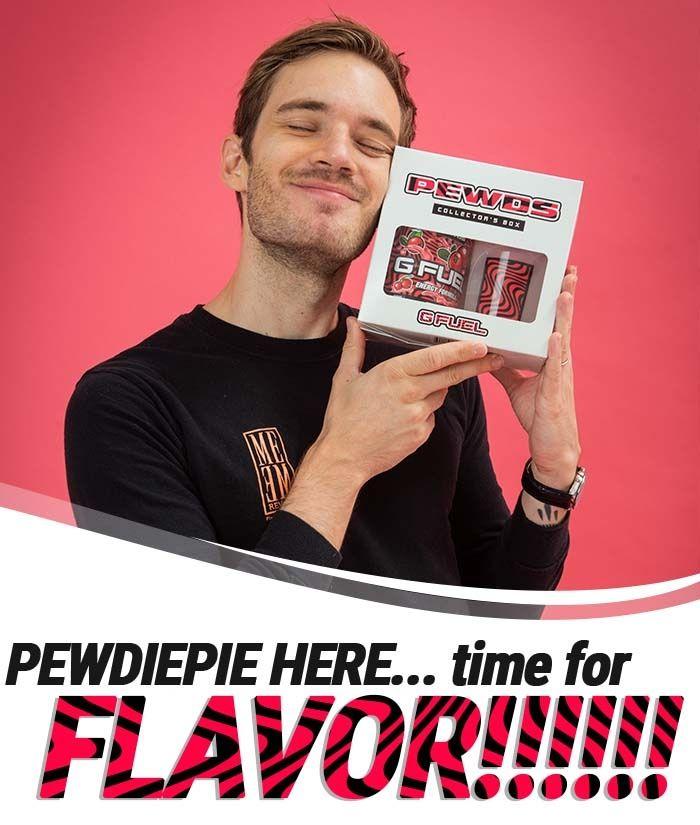 Time for PewDiePie G FUEL flavor collectors box